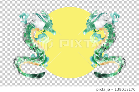 手描きの双龍のイラスト 139015170