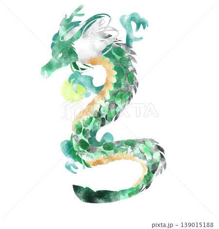 龍玉を持つ神龍のイラスト 139015188