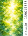 新緑をイメージした抽象水彩背景　やさしいグリーンと光の余白デザイン 139015353