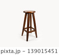 Wooden Bar Stool Isolated on White Background 139015451