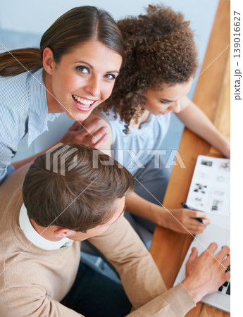 Colleagues, paperwork and team for meeting, office or discussion to plan, strategy or network. Corporate manager, man and women for startup, feedback and above for employee, job and conversation 139016627