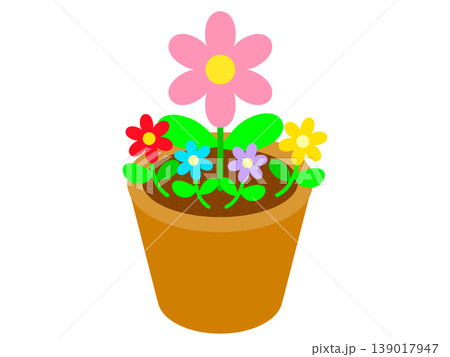 鉢植えとお花のイラスト素材2 鉢植えとお花のイラスト素材2 139017947
