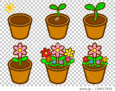 盆栽植物、植物和花卉插圖集 3 139017950