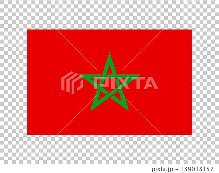 Moroccan flag illustration material 2 Moroccan flag illustration material 2 139018157