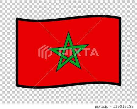 Illustration material of the Moroccan flag 3 Illustration material of the Moroccan flag 3 139018158
