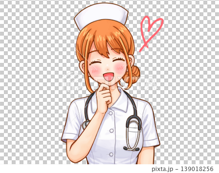 ほほえむナース女性のイラスト素材 ほほえむナース女性のイラスト素材 139018256