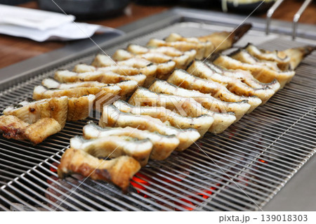 delicious authentic korean charcoal grilled eel delicious authentic korean charcoal grilled eel 139018303