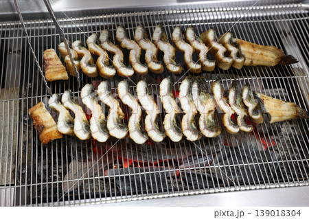 delicious authentic korean charcoal grilled eel 139018304