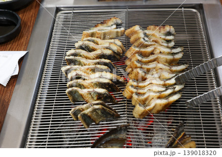 delicious authentic korean charcoal grilled eel 139018320