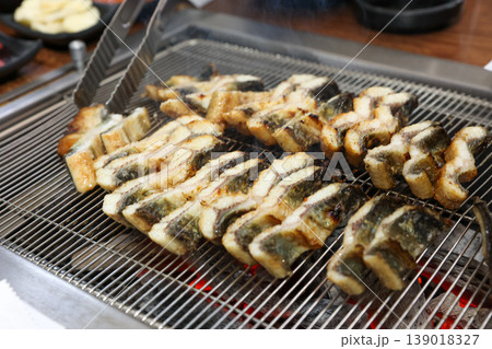 delicious authentic korean charcoal grilled eel delicious authentic korean charcoal grilled eel 139018327