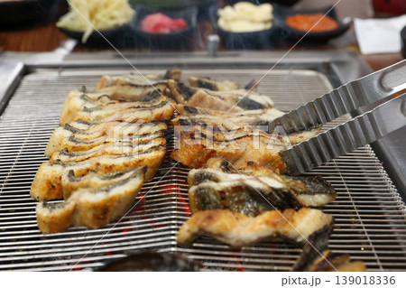 delicious authentic korean charcoal grilled eel delicious authentic korean charcoal grilled eel 139018336