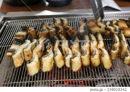 delicious authentic korean charcoal grilled eel 139018342
