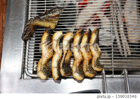 delicious authentic korean charcoal grilled eel 139018349