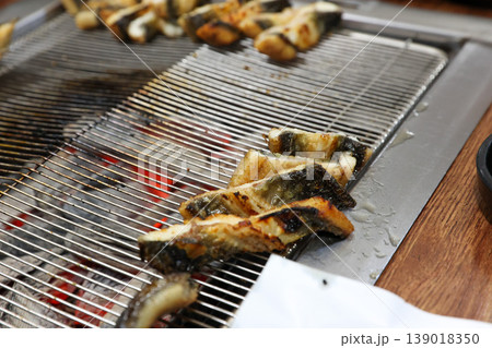 delicious authentic korean charcoal grilled eel 139018350