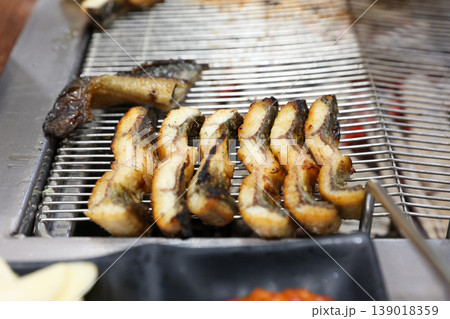 delicious authentic korean charcoal grilled eel 139018359