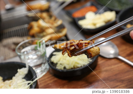 delicious authentic korean charcoal grilled eel 139018386