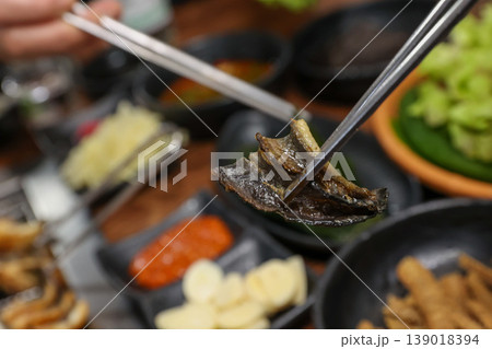 delicious authentic korean charcoal grilled eel delicious authentic korean charcoal grilled eel 139018394