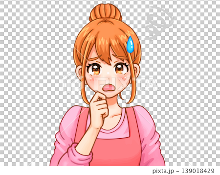 悩む主婦のイラスト素材 139018429