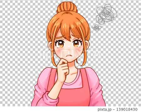 悩む主婦のイラスト素材2 139018430
