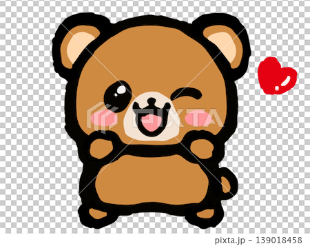 Cute bear doodle-style illustration material 4 Cute bear doodle-style illustration material 4 139018458