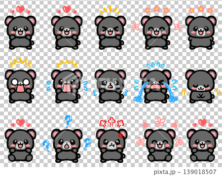 Cute Bear Illustration Set of Emotions (2) Cute Bear Illustration Set of Emotions (2) 139018507