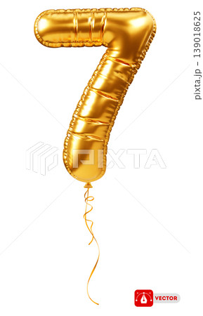 Golden Balloon Number 7 Golden Balloon Number 7 139018625