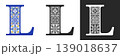 Capital Letter L With Mediterranean Tile Pattern 139018637