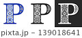 Capital Letter P With Mediterranean Tile Pattern 139018641