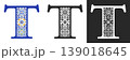Capital Letter T With Mediterranean Tile Pattern 139018645