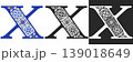 Capital Letter X With Mediterranean Tile Pattern 139018649