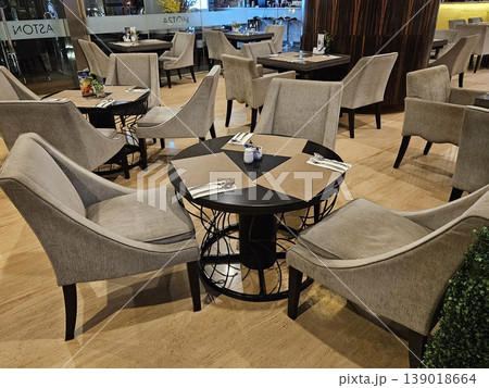 This cafe and restaurant interior with chair and table  139018664