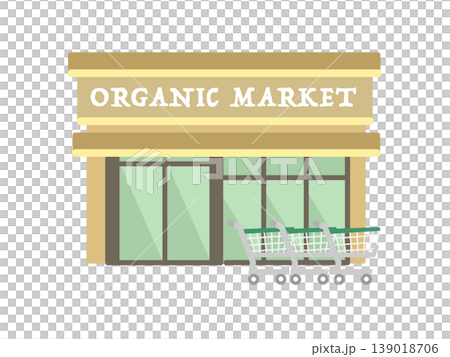 オーガニック・スーパーマーケット　建物　イラスト 139018706