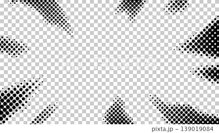 扭曲的半色調匯聚線插圖素材_16:9 139019084