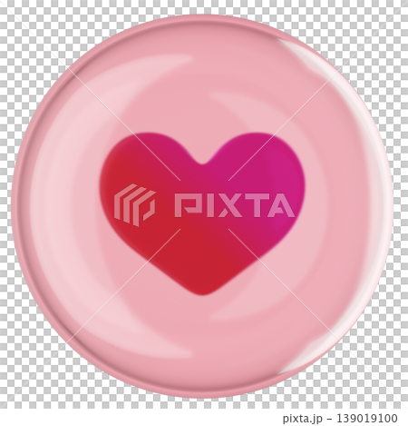 Pink glass, red heart, 3D icon, illustration representing love and health, 3D rendering Pink glass, red heart, 3D icon, illustration representing love and health, 3D rendering 139019100