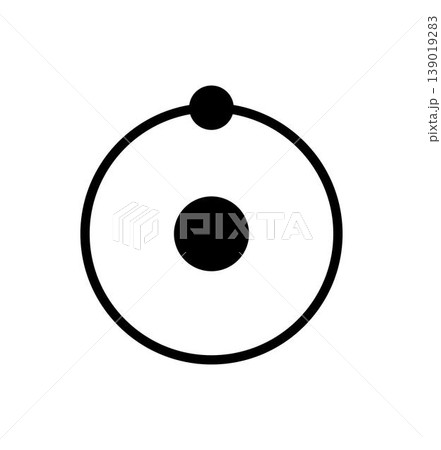One ion or electron logo illustration. Total 1 ion count. 139019283