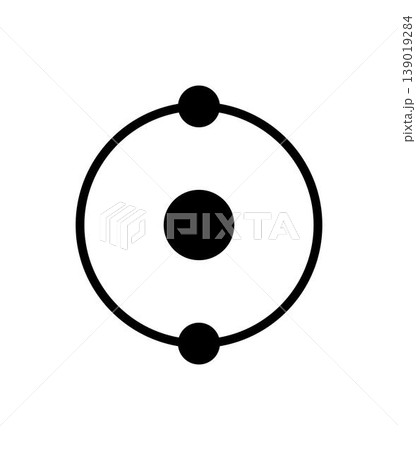 Two ion or electron logo illustration. Total 2 ion count. Two ion or electron logo illustration. Total 2 ion count. 139019284
