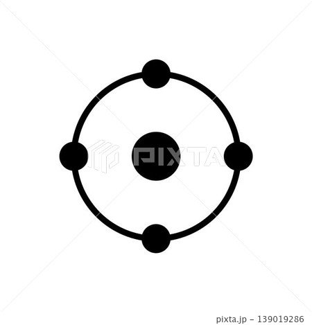 Four ion or electron logo illustration. Total 4 ion count. 139019286
