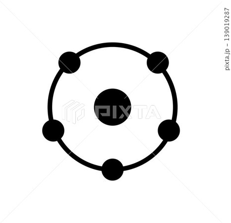 Five ion or electron logo illustration. Total 5 ion count. Five ion or electron logo illustration. Total 5 ion count. 139019287