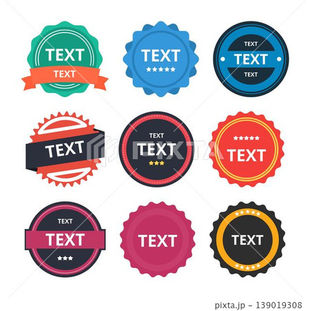 Simple Badge Icons Set 139019308