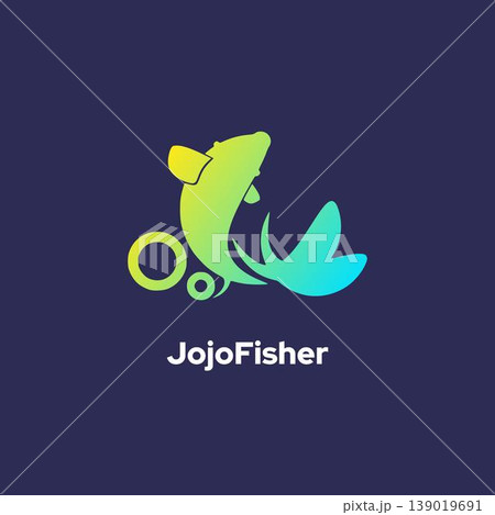Jojofisher - Jumping Fish Icon for Fishery. Jojofisher - Jumping Fish Icon for Fishery. 139019691