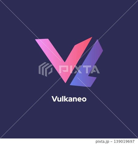 Vulkaneo - V and L Letter Logo Icon Design Abstract Template Elements 139019697