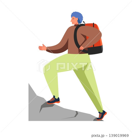 Tourist travel character, vector flat isolated illustration Tourist travel character, vector flat isolated illustration 139019969