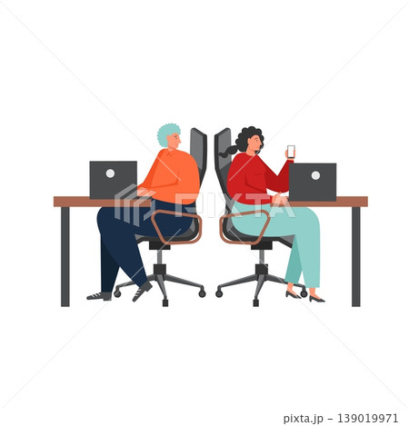 Business team characters, vector flat isolated illustration 139019971