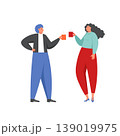 Business team characters, vector flat isolated illustration 139019975
