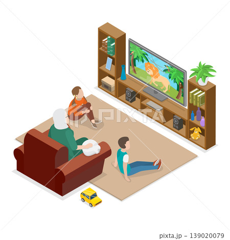 3D Isometric Flat Vector Illustration of Happy Family Having Fun, Warm Moments, Making Precious Memories Together. Item 2 3D Isometric Flat Vector Illustration of Happy Family Having Fun, Warm Moments, Making Precious Memories Together. Item 2 139020079