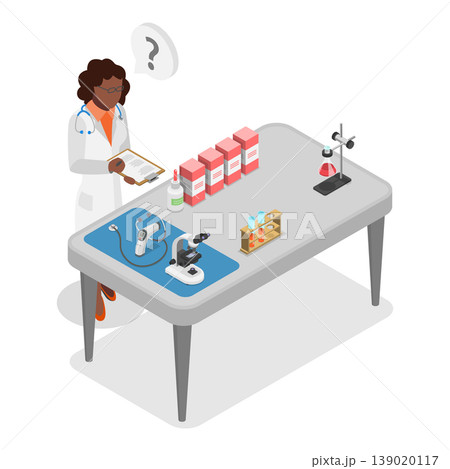 3D Isometric Flat Vector Illustration of Distribution of Pharm Products , Pharmacy Store. Item 1 139020117