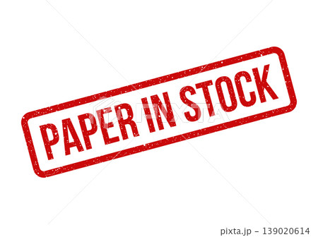 Textured grunge stamp featuring the message Paper In Stock, suitable for inventory management and supply chain tracking 139020614