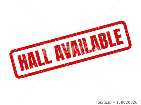 Textured hall available grunge rubber stamp perfect for event venue announcements or facility booking information graphics Textured hall available grunge rubber stamp perfect for event venue announcements or facility booking information graphics 139020620