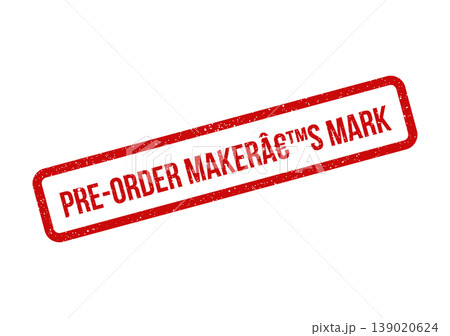 Textured pre order marker stamp for maker authenticity and future item release announcements Textured pre order marker stamp for maker authenticity and future item release announcements 139020624
