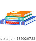 Book stack pile vector icon isolated on white 139020782